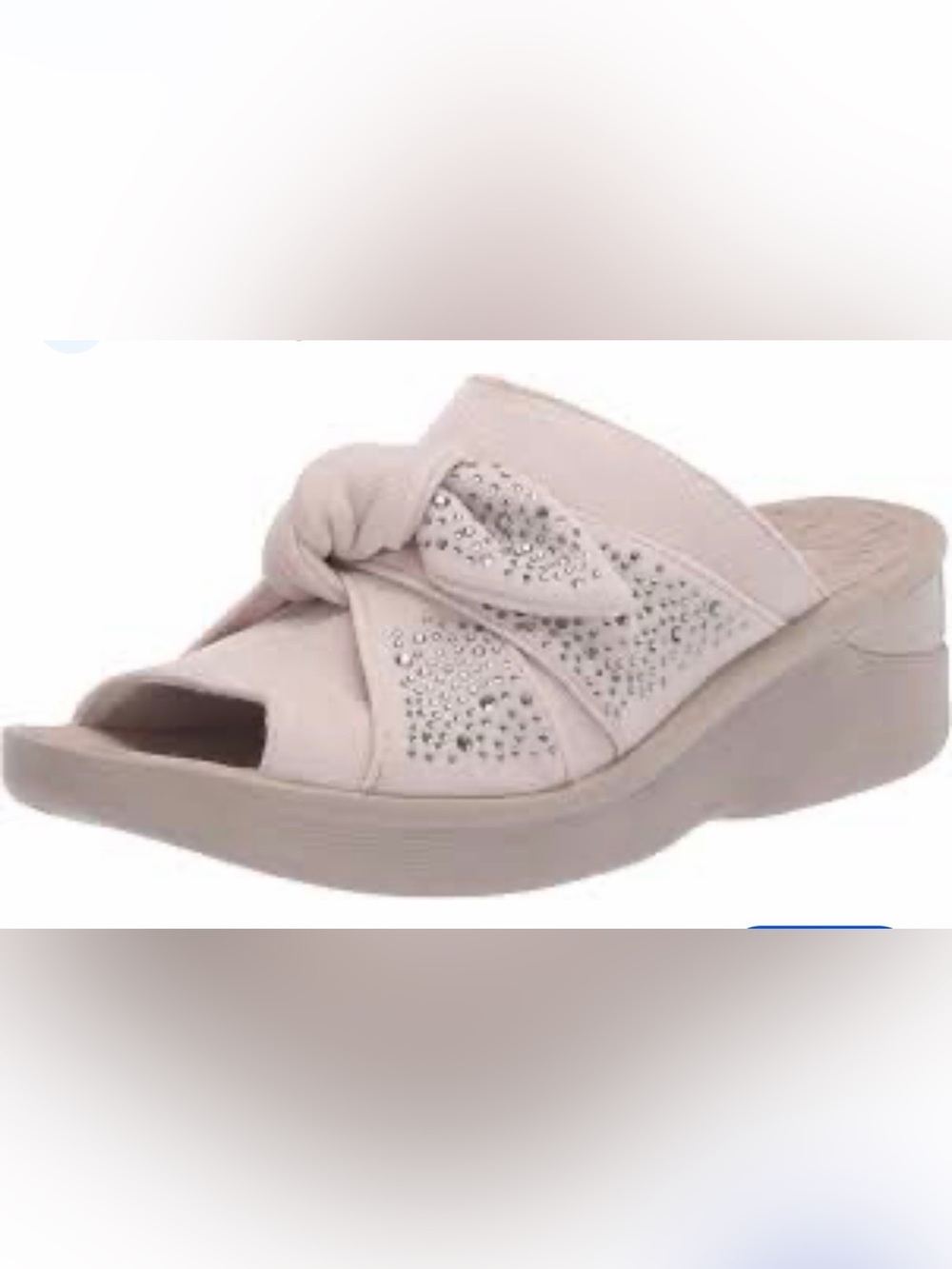 Bzees Sand Slip-On Platform Mule with Sparkle Studs $40 BNIB